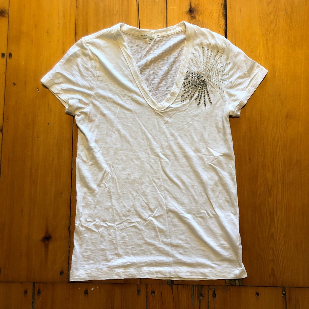 J.Crew Beaded T-shirt